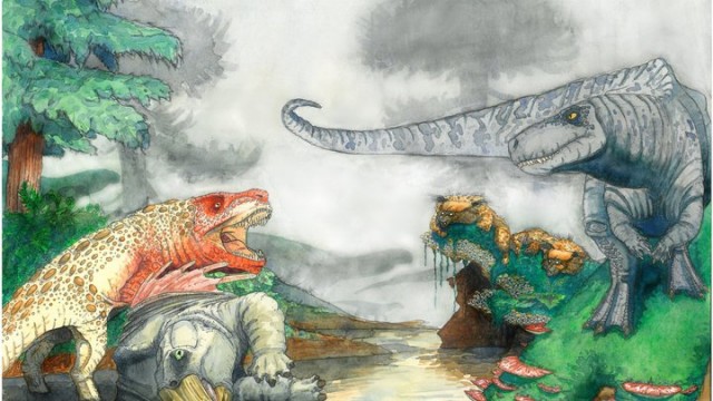 Десятиметровые "крокодилы" убивали динозавров 210 миллионов лет назад - Вести.Наука