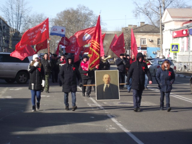 Шествие, митинг 7 ноября 2019 года в Белогорске Амурской области