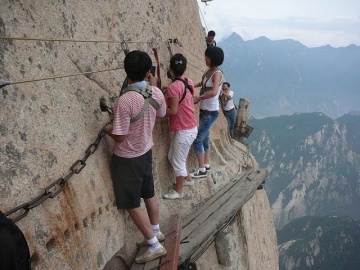 Тропа смерти: Гора Хуашань Китай: Экстремальный туризм